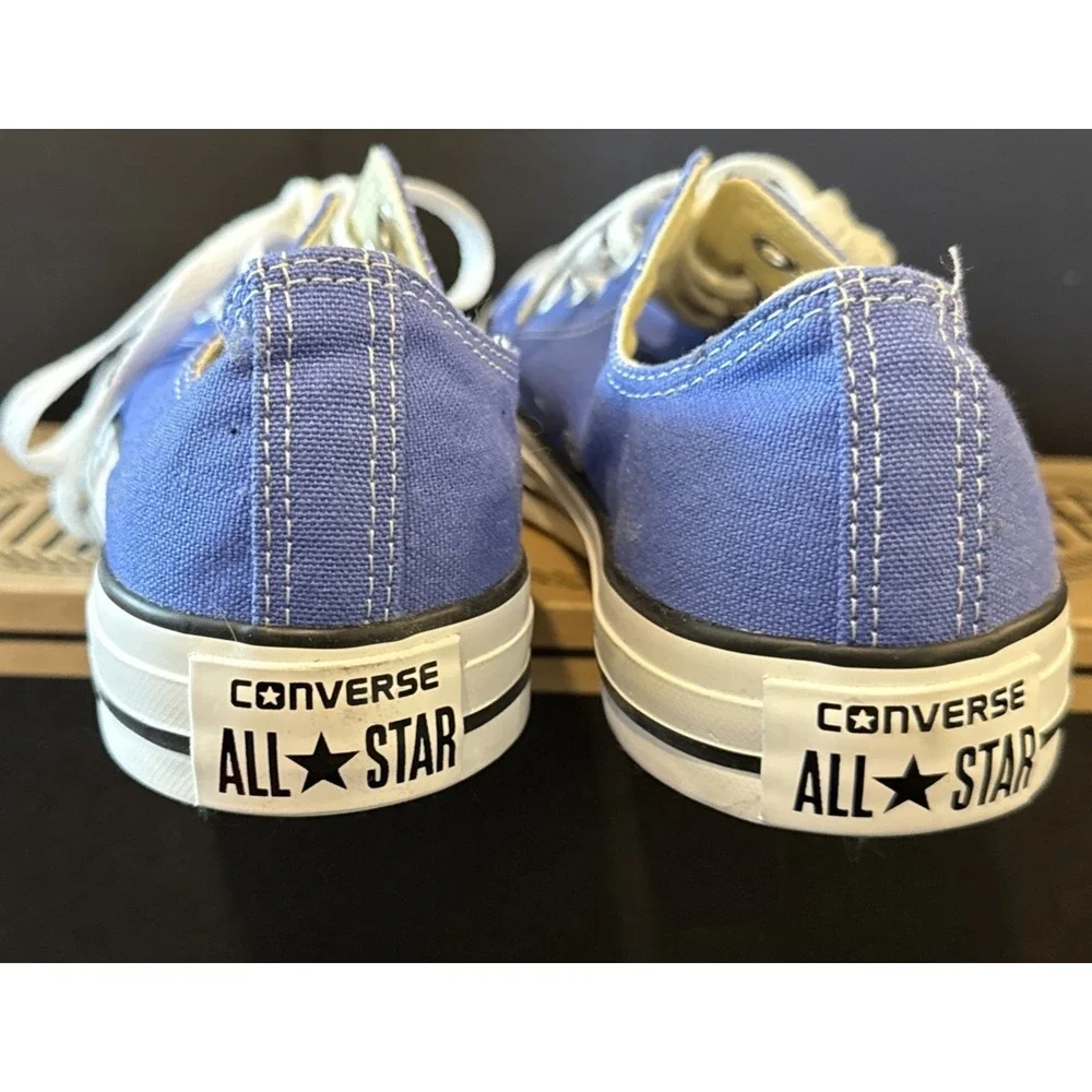 Converse All Star Chuck Taylor Womens 10 Mens 8 Canvas Low Top Blue Sneakers NEW - Picture 4 of 10